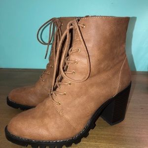 brown heeled boots